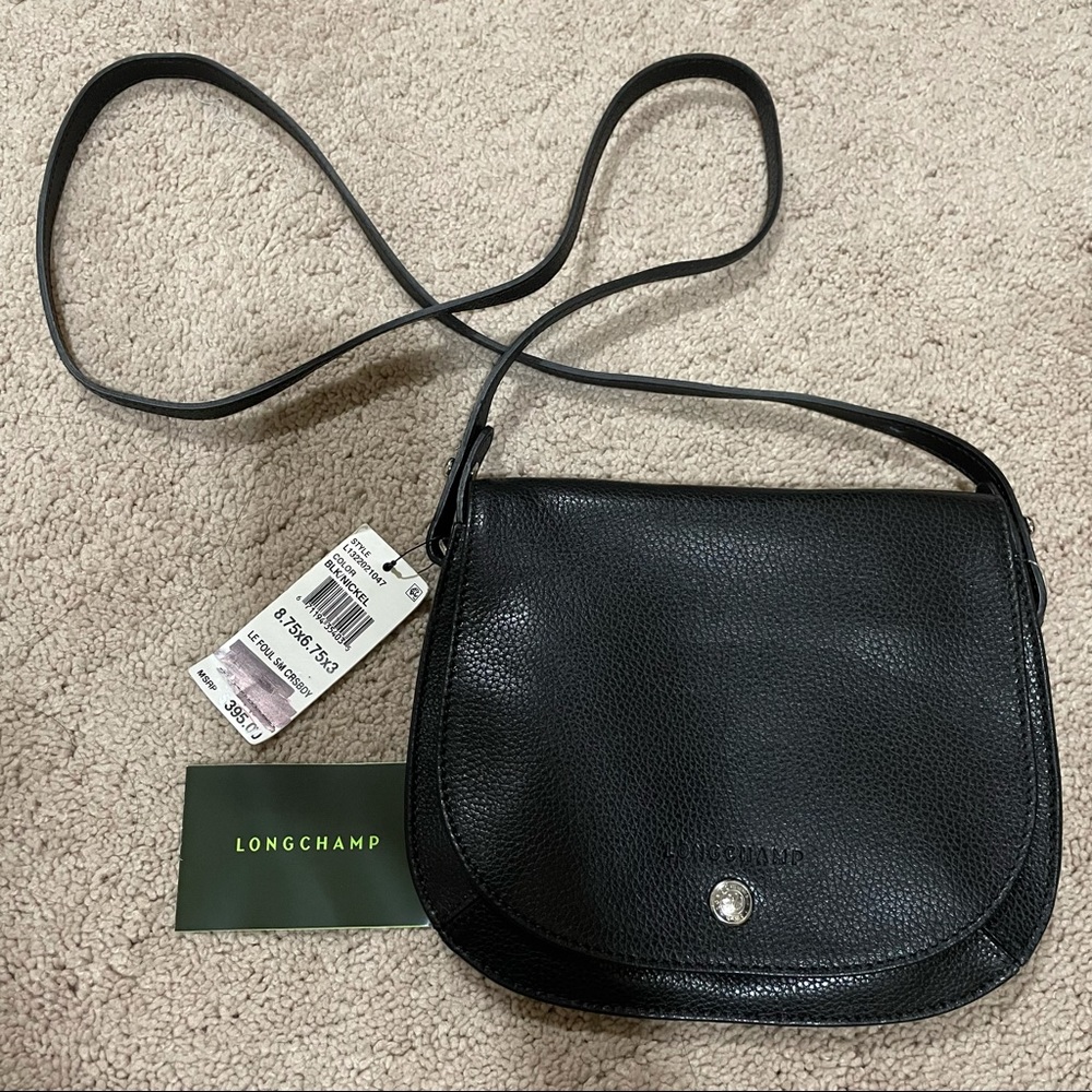 Longchamp small Le foulonne leather crossbody bag